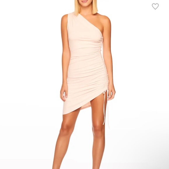 susana monaco One-Shoulder Minidress bodycon nwt xsmall small medium nude - Picture 3 of 11